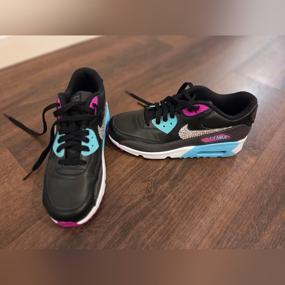 Custom Swarvoski Crystal Nike Air Max 270 Sneakers - Picture 2 of 9